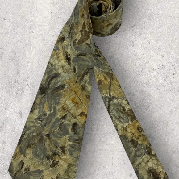 CARNAVAL DE VENISE Gray/Beige Art Silk LUXURY Tie HANDMADE ITALY - Picture 6 of 6